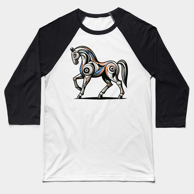 Horse illustration. Illustration of a horse in cubism style Baseball T-Shirt by gblackid